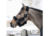 Sheepskin Shipping halter black Pony