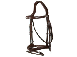 Cob Brown ROLLED LEATHER CHEEK PIECE Bradoon Sliphead Snaffle/Double Bridle 