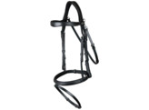 Flash noseb Bridle With Snap Hooks Black Cob WC