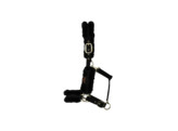 Nylon sheepskin halter black Pony