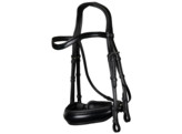 Matte Large Crank noseb Double Bridle Black Full NEC