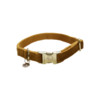 Dog Collar velvet mustard  XXS 18-26cm