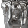 Lamp stand dancing horses silver leaf