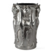 Ceramic vase dancing horses silver leaf
