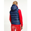 Hooded down vest TH style women navy M
