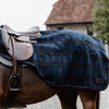 Riding rug Heavy Fleece checked navy L