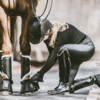 Turnout boots Leather black hind