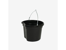 Flat back bucket 7 L black