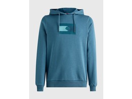 Embroidery logo hoody men petrol S