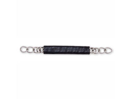 Curbchain leather covered black Full