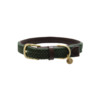 Plaited Nylon Dog collar olive green S 42cm