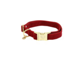 Dog Collar corduroy red XL 45-75cm