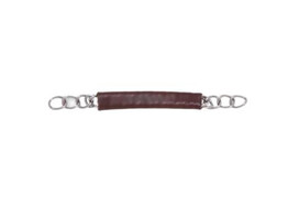 Curbchain leather covered brown Full