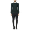 Wool knit boat neckline sweater women