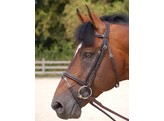 WC.Flash noseband bridle  brown  pony