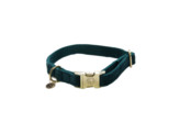 Dog Collar velvet emerald  XXS 18-26cm
