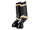 Fleece lined Brushing Boots Black/Naturel XL