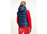 Hooded down vest TH style women navy M