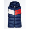 Hooded down vest TH style women navy XS