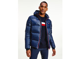 Hooded down jacket TH style men navy L