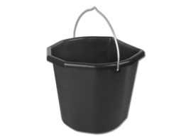 Flat back bucket hexagon 20L black