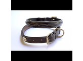 Dog Collar Fancy Stitch 45cm Black