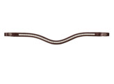 Dyon New English Collection Double White Swaro V-Shape Browband Brown Pony