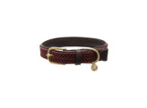 Plaited Nylon Dog collar bordeaux XL 71cm