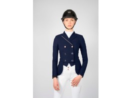 Short Frac cryst fab showjacket women navy/rose