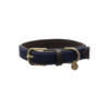 Plaited Nylon Dog collar navy L 62cm