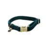 Dog Collar velvet emerald M 36-52cm
