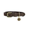 Dog Collar velvet leather XXS 31cm