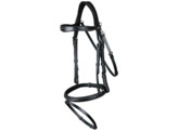 Flash noseb Bridle With Snap Hooks Black Full WC