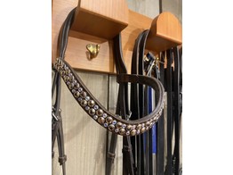 Browband Famous2 Rose Gold AB Odessa Double Swaro P.Brown Full